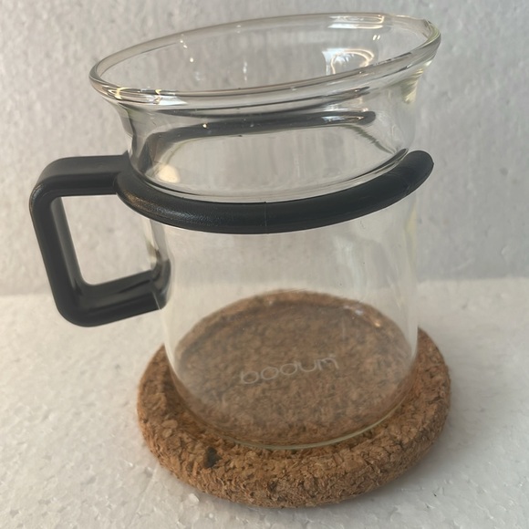 Vintage Bodum coffee glasses cork coasters bistro sugar creamer spoons Jorgensen - Picture 8 of 16
